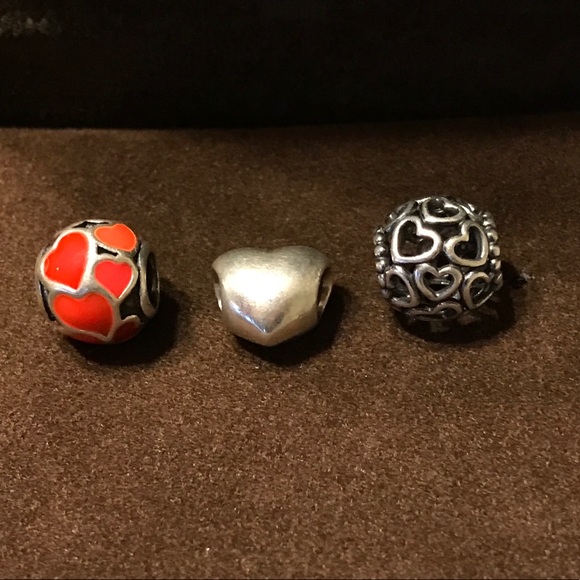 Pandora Jewelry - 3 - Pandora Heart/Love Charms